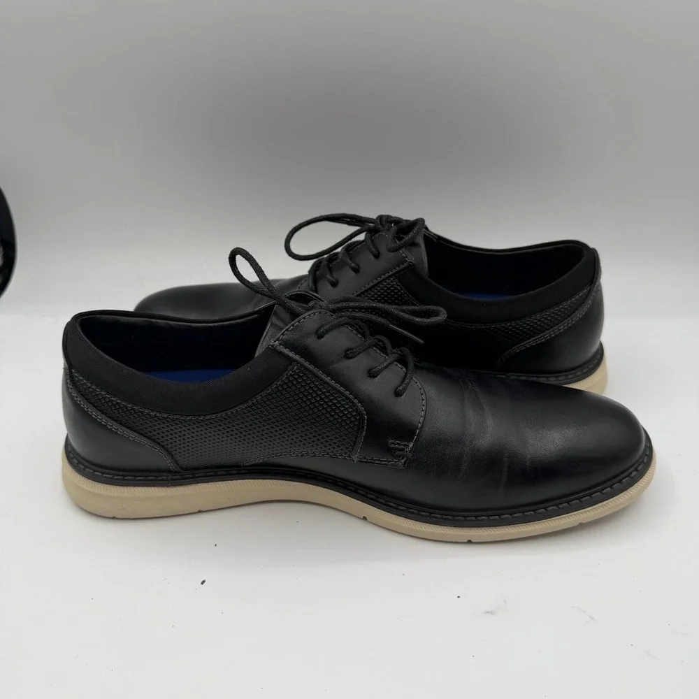 Nunn Bush Chase Oxford Shoes Mens 8.5 M Black Plain‎ Toe Dress Lightweight KORE